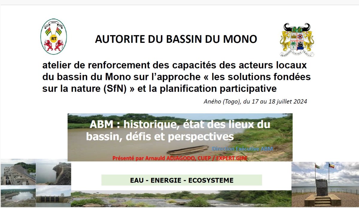 Etat des lieux du bassin du Mono-defis et perspectives