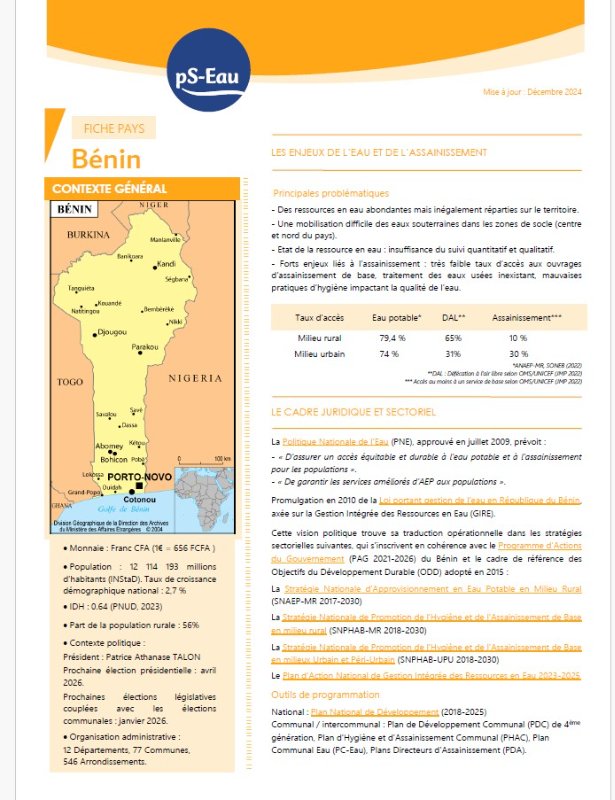 Fiche Pays Bénin